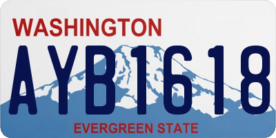 WA license plate AYB1618