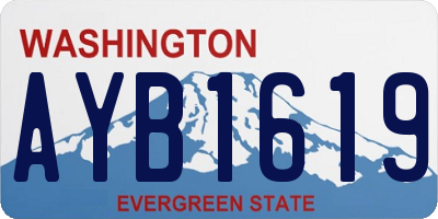 WA license plate AYB1619