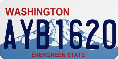 WA license plate AYB1620