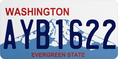 WA license plate AYB1622
