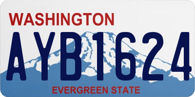WA license plate AYB1624