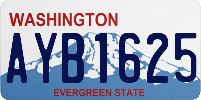 WA license plate AYB1625