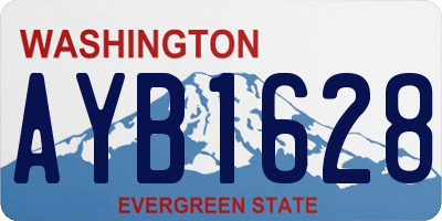 WA license plate AYB1628