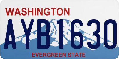 WA license plate AYB1630