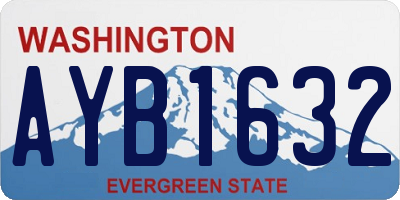 WA license plate AYB1632