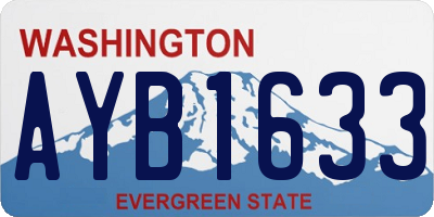 WA license plate AYB1633