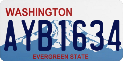 WA license plate AYB1634