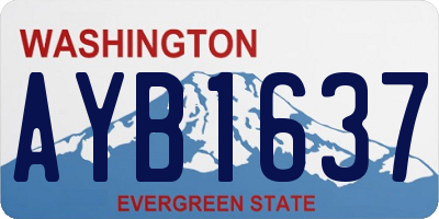 WA license plate AYB1637