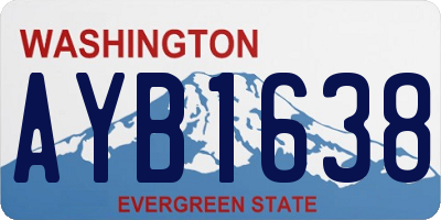 WA license plate AYB1638