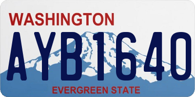 WA license plate AYB1640