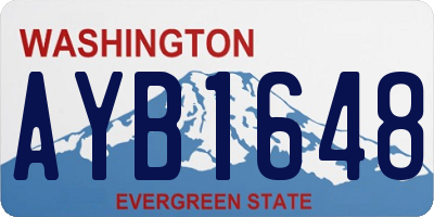 WA license plate AYB1648
