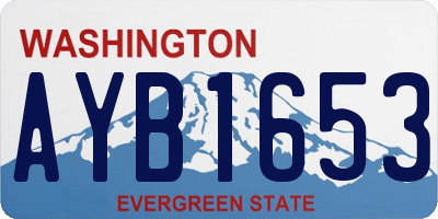 WA license plate AYB1653