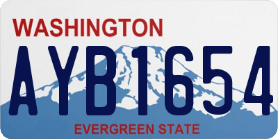 WA license plate AYB1654