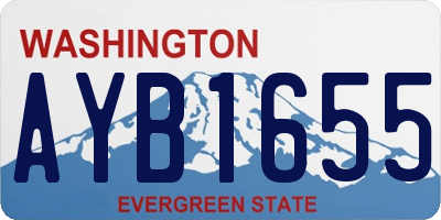 WA license plate AYB1655