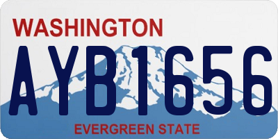WA license plate AYB1656