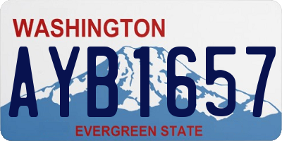 WA license plate AYB1657