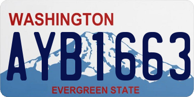 WA license plate AYB1663