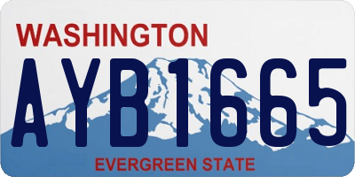 WA license plate AYB1665