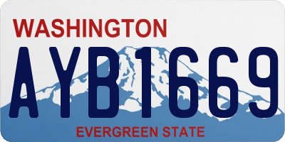 WA license plate AYB1669
