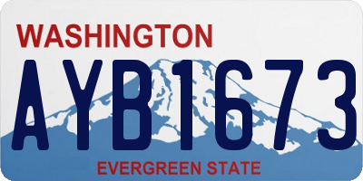 WA license plate AYB1673