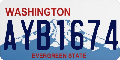 WA license plate AYB1674