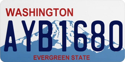 WA license plate AYB1680