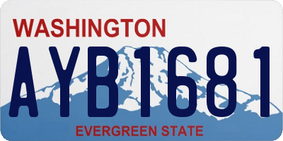 WA license plate AYB1681