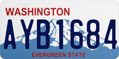 WA license plate AYB1684