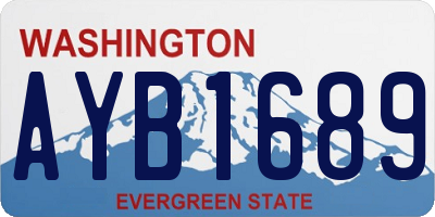 WA license plate AYB1689