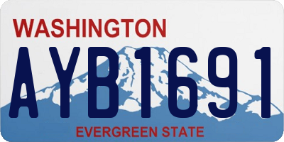 WA license plate AYB1691
