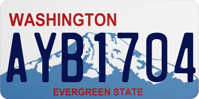 WA license plate AYB1704