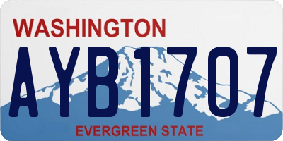 WA license plate AYB1707