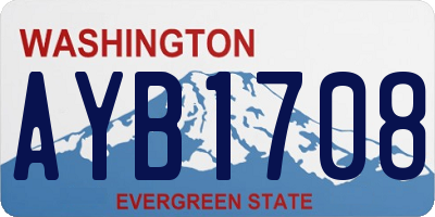 WA license plate AYB1708