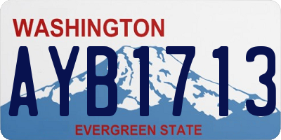 WA license plate AYB1713