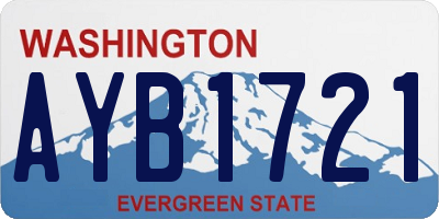 WA license plate AYB1721