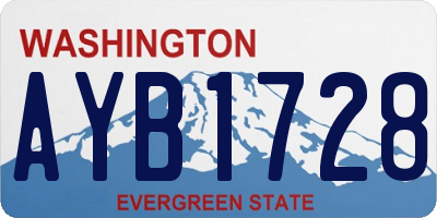 WA license plate AYB1728