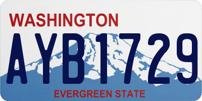 WA license plate AYB1729