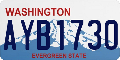 WA license plate AYB1730