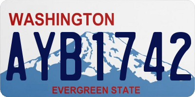 WA license plate AYB1742