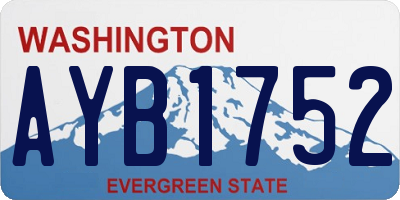 WA license plate AYB1752