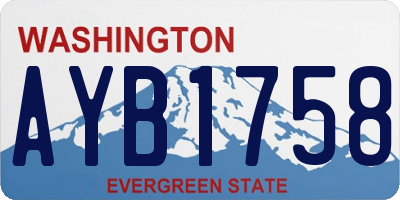 WA license plate AYB1758