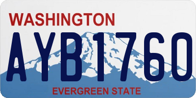 WA license plate AYB1760