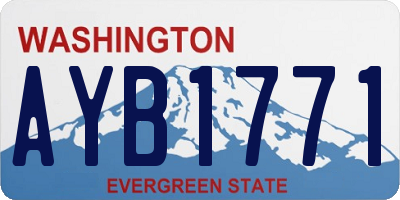 WA license plate AYB1771
