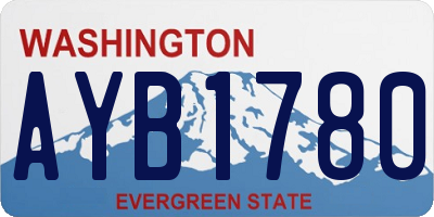 WA license plate AYB1780