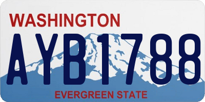 WA license plate AYB1788