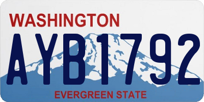 WA license plate AYB1792