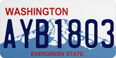 WA license plate AYB1803