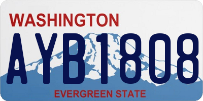 WA license plate AYB1808