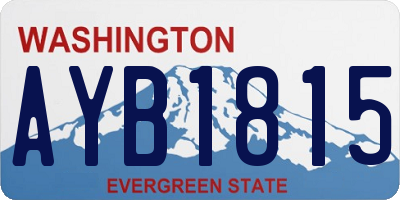 WA license plate AYB1815