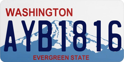 WA license plate AYB1816